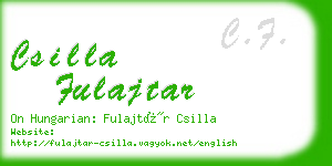 csilla fulajtar business card